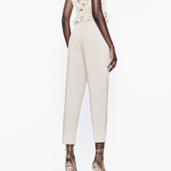 Zara High Waist Cream Pants - Picture 2 of 8